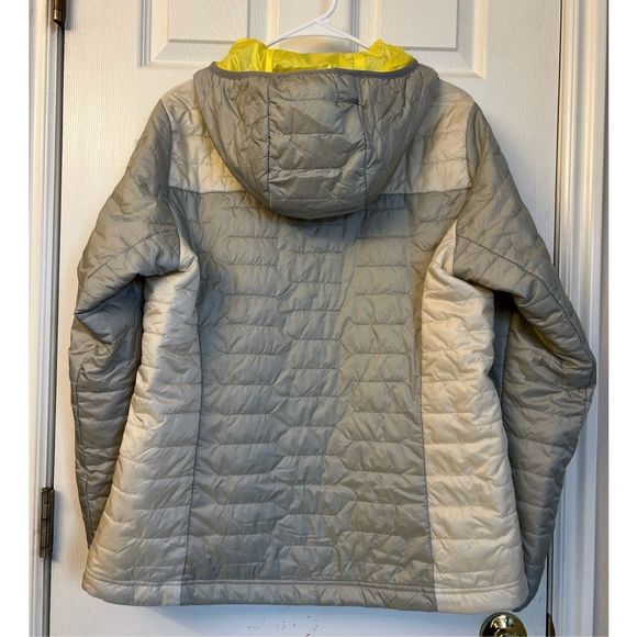 NWT Hexa Custom The Down Watetrproof Gray /Yellow Women’s Hooded Jacket XL - Picture 10 of 11